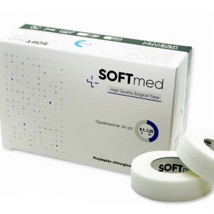 Przylepiec, plaster włókninowy 1,25cmx9,1 m SOFTmed 24 sztuki