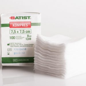 Kompresy gazowe niejałowe 7,5 cm x 7,5 cm 100 sztuk