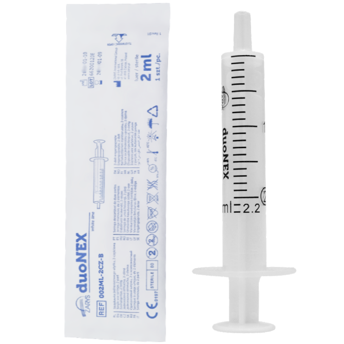 Strzykawki 2 częściowe duoNEX 2ml 100 szt.