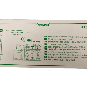 Strzykawki iniekcyjne Margomed 2 częściowe 20 ml 100 szt.