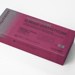 Śliniaki dentystyczne z kieszenią bordowe 50szt Mustaf