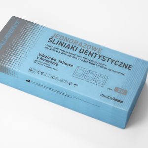 Śliniaki dentystyczne z kieszenią niebieskie 50szt Mustaf