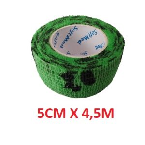 Bandaż kohezyjny samoprzylepny 5cm x 4,5m zielone łapki