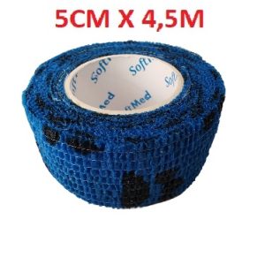 Bandaż kohezyjny samoprzylepny 5cm x 4,5m niebieskie łapki