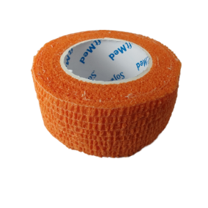 Bandaż kohezyjny samoprzylepny 2,5cm x 4,5m pomarańczowy