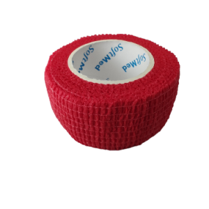 Bandaż kohezyjny samoprzylepny 2,5cm x 4,5m czerwony
